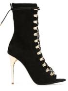 Balmain Ava Boots, Women's, Size: 38, Black, Goat Skin/leather