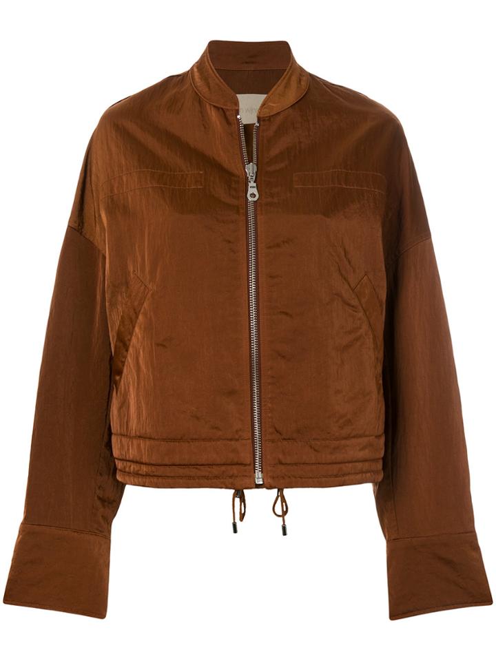 Christian Wijnants Zipped Bomber Jacket - Brown
