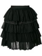 No21 Ruffled Mini Skirt - Black