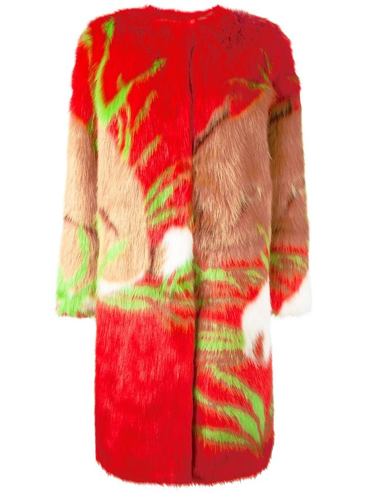 Marco De Vincenzo 'ecologica' Coat, Women's, Size: 42, Red, Acrylic/polyester