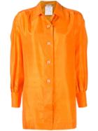 Chanel Vintage Cc Logos Button Long Sleeve Shirts - Orange