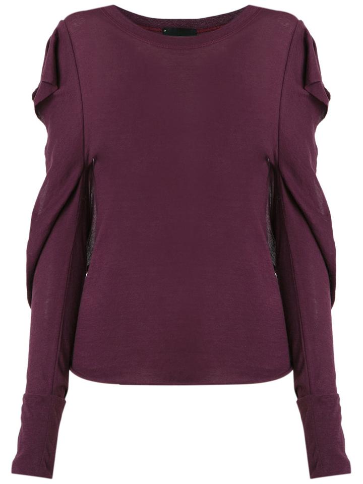 Andrea Bogosian Cut Out Details Top, Women's, Size: Medium, Pink/purple, Cotton