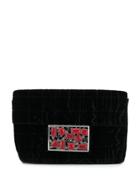 Chanel Pre-owned Embellished Plaque Clutch - Black