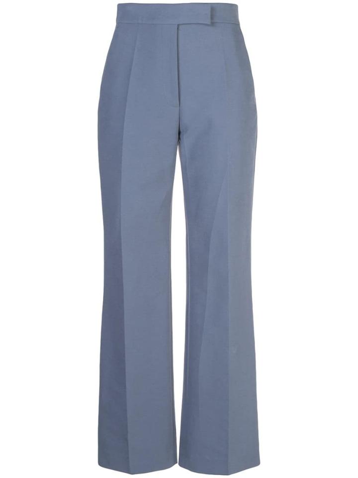 Partow High-rise Straight Trousers - Blue