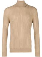 Eleventy Turtleneck Knitted Sweater - Nude & Neutrals