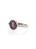 Luis Miguel Howard Pink And Silver Mini Rounded Sapphire 18kt Gold