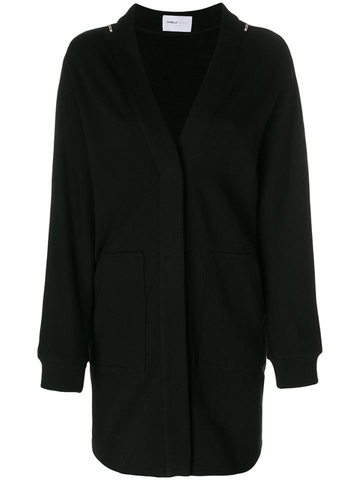 Isabelle Blanche Long Embellished Cardigan - Black