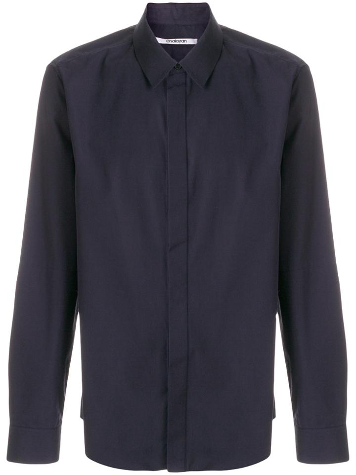 Chalayan Double Cuff Shirt - Blue