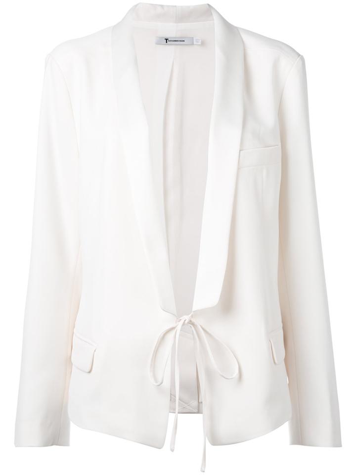 T By Alexander Wang Tied Suit Jacket, Women's, Size: 8, Nude/neutrals, Polyester