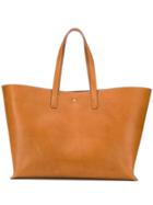 Jil Sander Large Leather Tote Bag - Brown