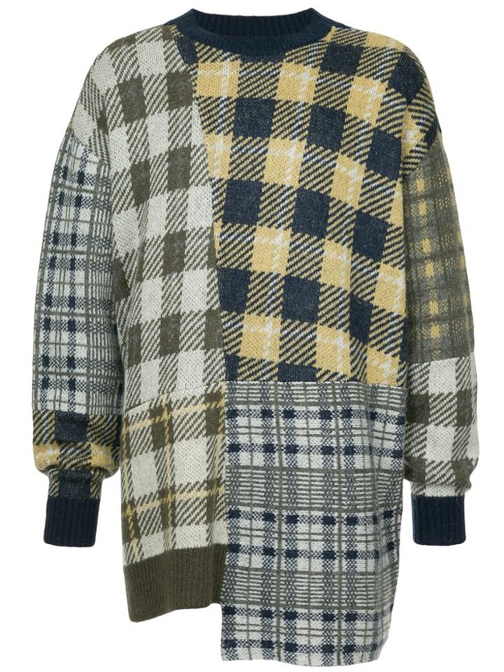 Wooyoungmi Check Panelled Jumper - Multicolour