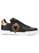 Dolce & Gabbana Appliqué Sneakers - Black