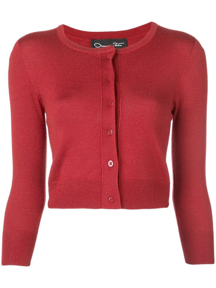 Oscar De La Renta Classic Slim-fit Cardigan - Red