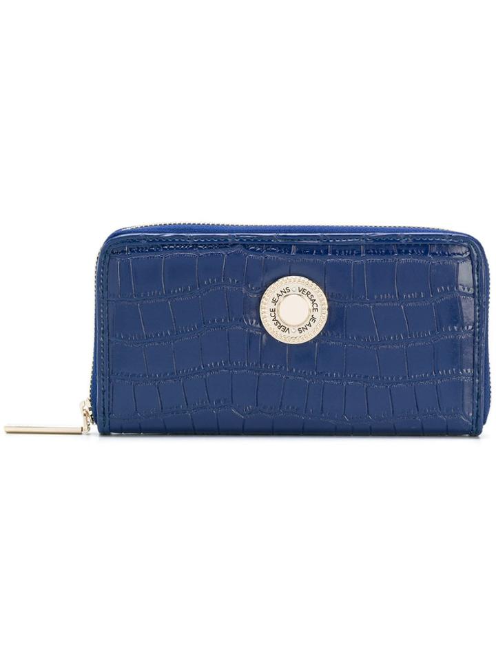 Versace Jeans Mock Croc Purse - Blue