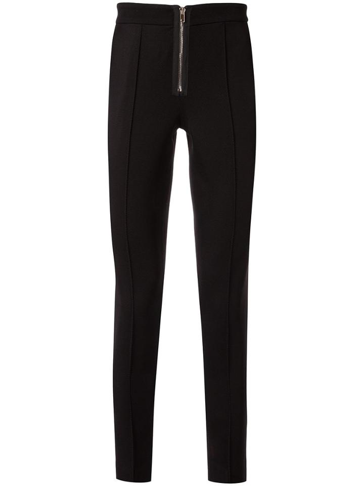 Yang Li Zip-front Skinny Trousers - Black