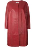 Desa Collection Panelled Cape Coat - Red