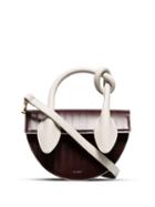 Yuzefi Dolores Striped Shoulder Bag - Brown