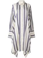 Sonia Rykiel Striped Shirt Dress - Neutrals