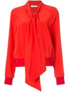 Area Tie-neck Bomber Jacket - Red