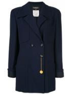 Chanel Pre-owned 1994's Cc Logos Button Long Sleeve Jacket - Blue