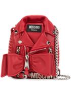 Moschino Bow Embellished Crossbody Bag - Red