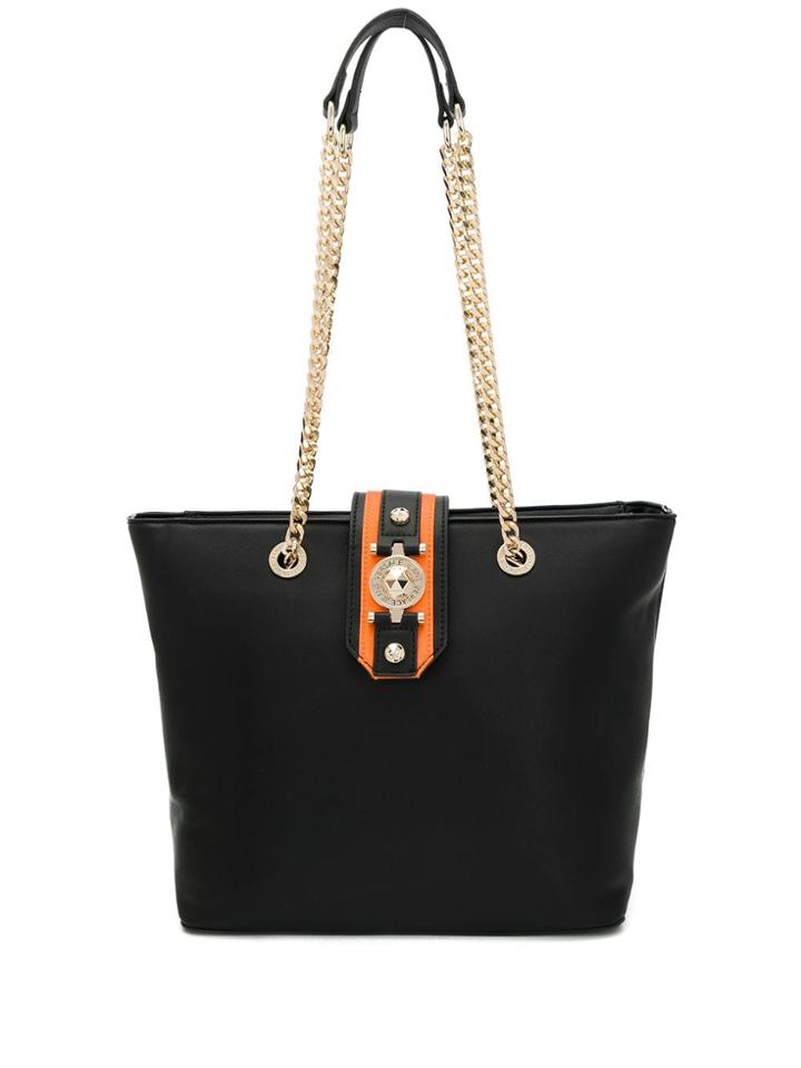 Versace Jeans Contrast Logo Tote - Black