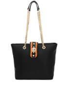 Versace Jeans Contrast Logo Tote - Black