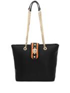 Versace Jeans Contrast Logo Tote - Black