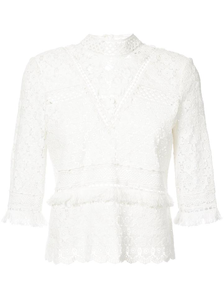 Sea - Fringed Detail Blouse - Women - Cotton - 4, White, Cotton