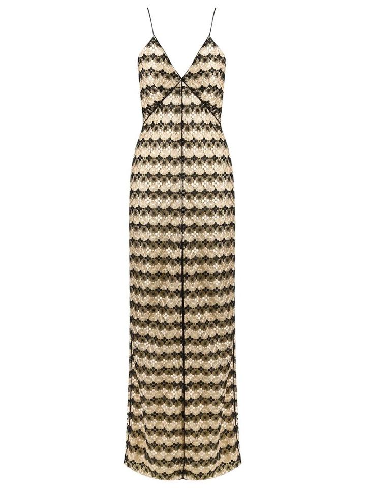 Reinaldo Lourenço Floral Lace Gown, Women's, Size: 38, Black, Polyester