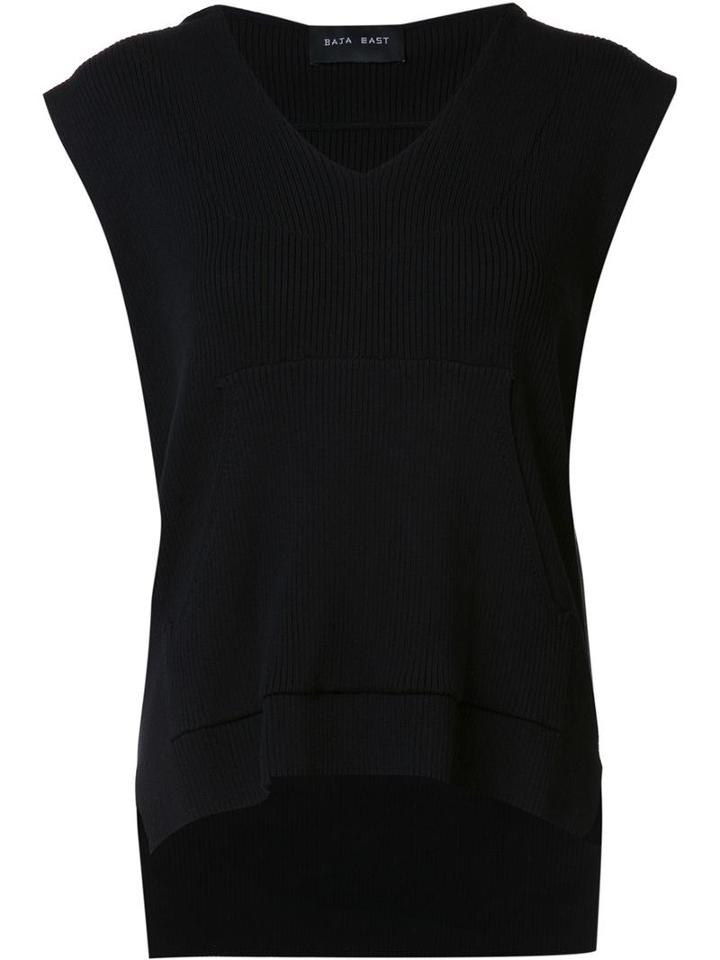 Baja East Sleeveless Hoodie, Women's, Size: 0, Black, Cotton