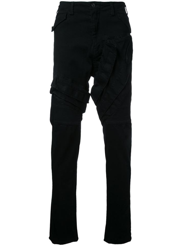Julius Stitched Panel Jeans - Black