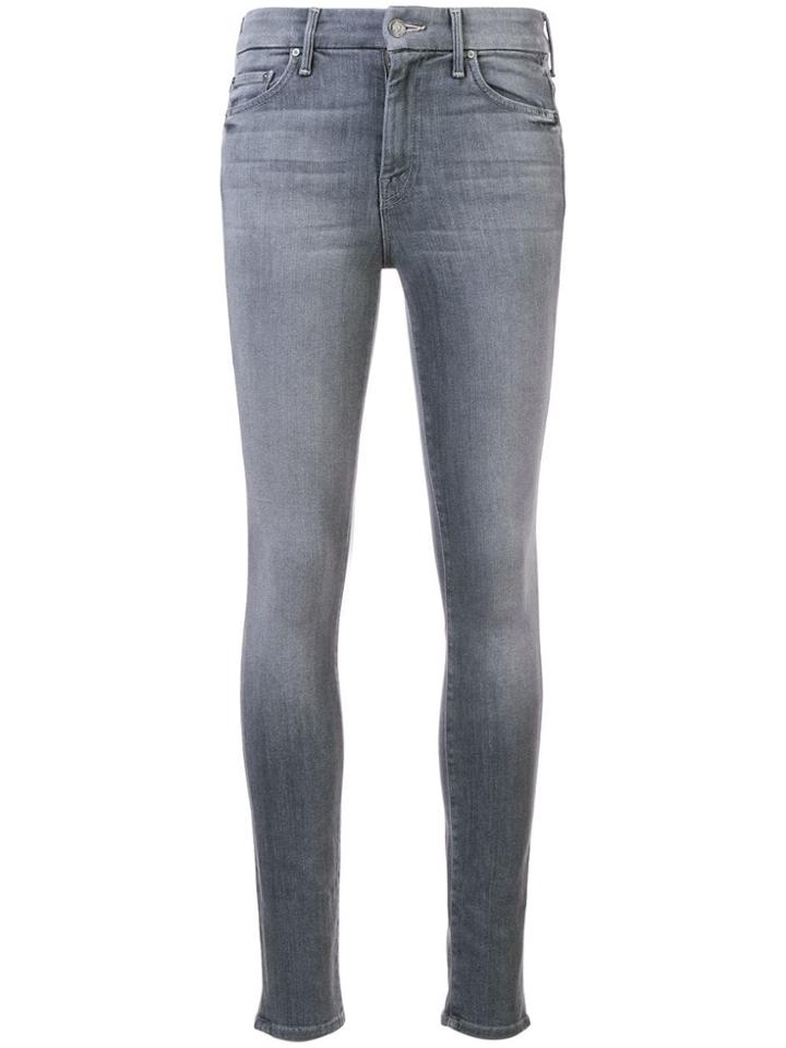 Mother Fade Effect Skinny Jeans - Grey