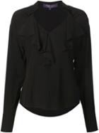 Ralph Lauren Black Ruffle Blouse