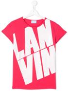 Lanvin Enfant Teen Logo Print T-shirt - Pink