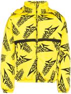 Givenchy Logo Print Puffer Jacket - Yellow