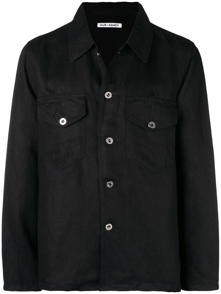 Our Legacy Front Pockets Oversized Shirt - Black