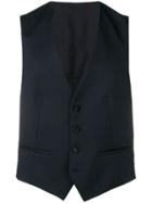 Z Zegna Fitted Button Waistcoat - Blue