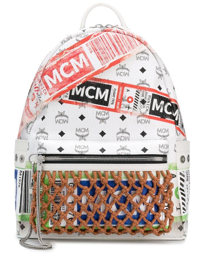 Mcm Zaini Backpack - White