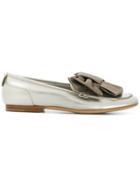 Agl Bow Embellished Loafers - Metallic