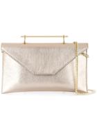M2malletier Metallic Gold-tone Clutch Bag
