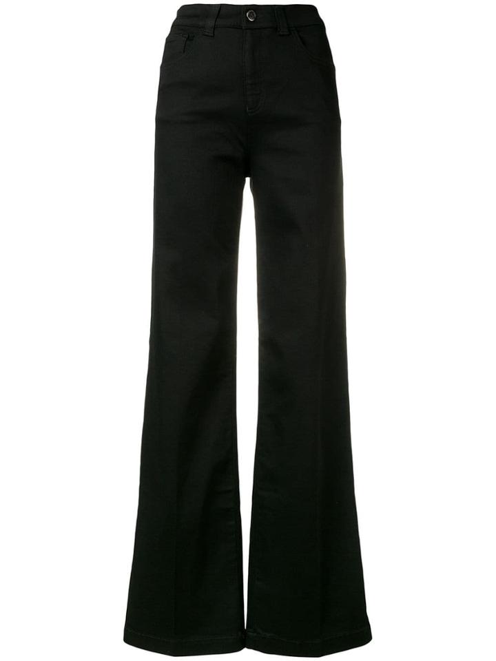 Emporio Armani Denim Palazzo Trousers - Black