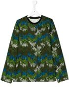 John Galliano Kids Teen Long Sleeve Printed T-shirt - Green