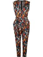 Andrea Marques V-neck Printed Jumpsuit, Women's, Size: 36, Viscose