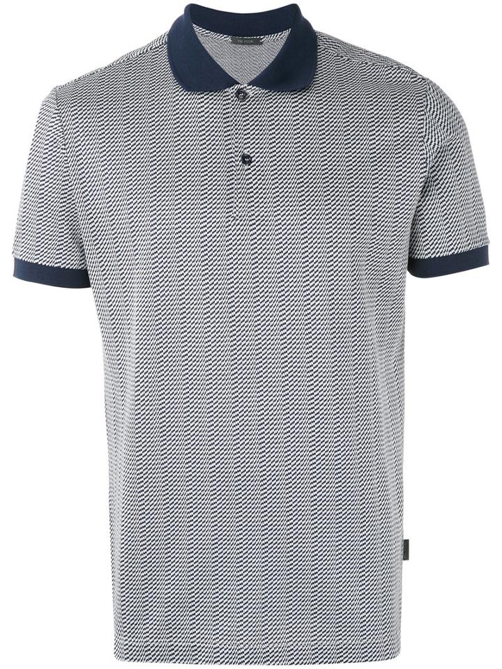 Pal Zileri - Contrast Collar Polo Shirt - Men - Cotton - Xxl, Blue, Cotton
