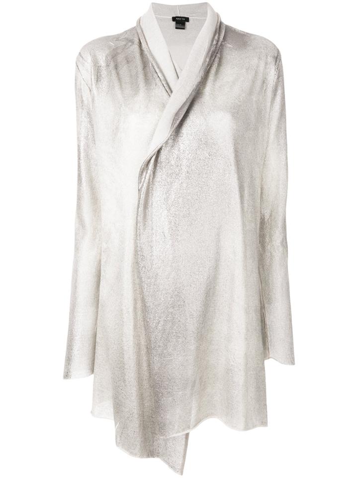 Avant Toi Longline Cardi-coat - Nude & Neutrals