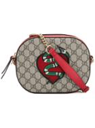 Gucci Snake And Heart Patch Bag, Women's, Nude/neutrals, Leather/polyurethane