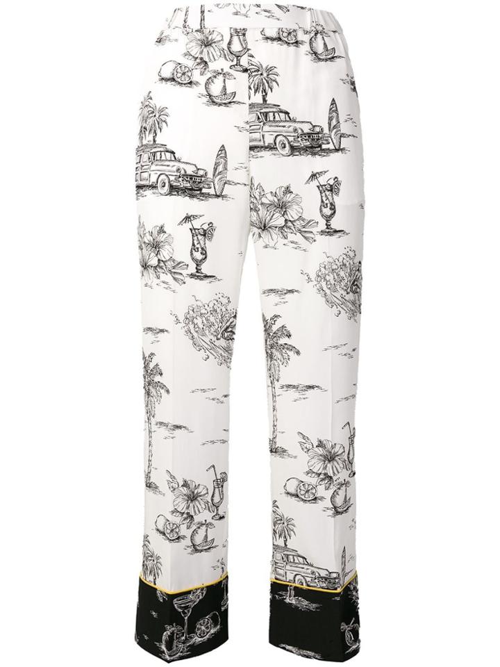 No21 Cuban Straight-cut Trousers - White