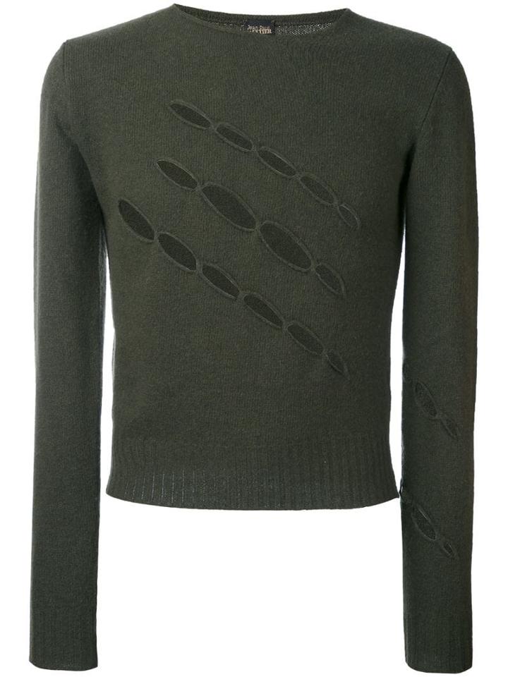 Jean Paul Gaultier Pre-owned Hole Detail Jumper - Green