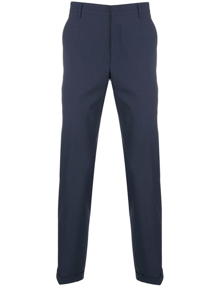 Prada Tailored Tapered Trousers - Blue